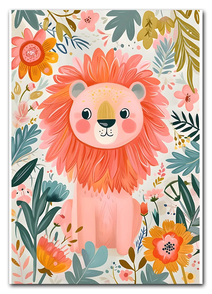 Lion in Bloom No. 01 Plakat