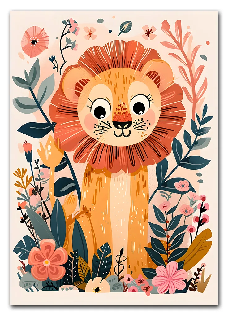 Lion in Bloom No. 02 Plakat
