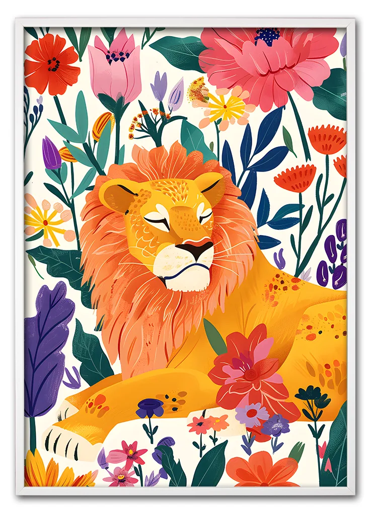 Lion in Bloom No. 03 Hvid