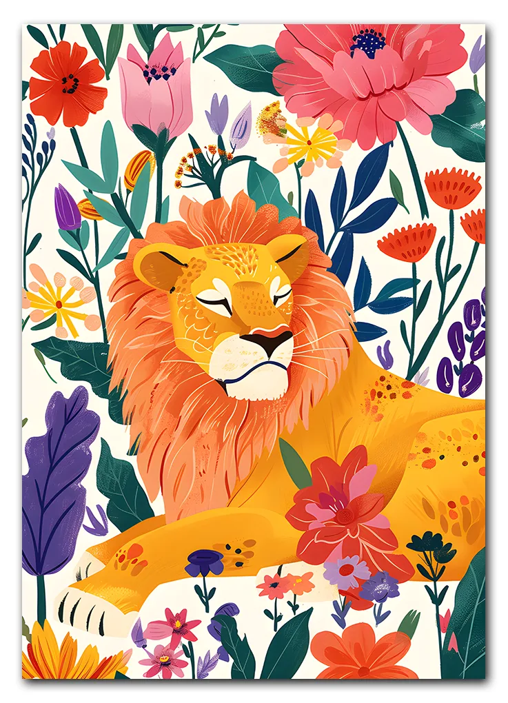 Lion in Bloom No. 03 Plakat
