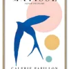 Matisse Bird Cut Out plakat I massiv egetræsramme