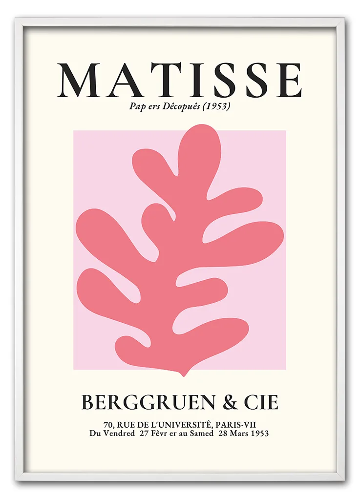 Matisse Coral Form No. 01 (Pink Series) Hvid