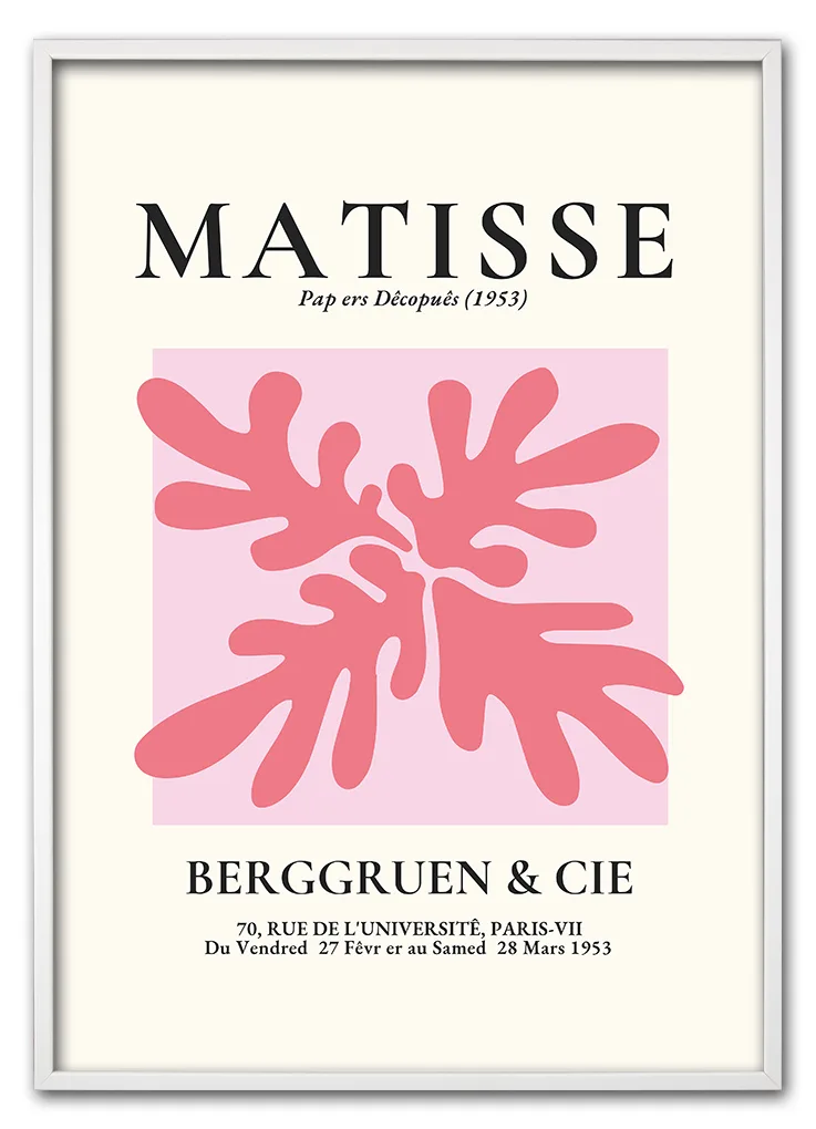 Matisse Coral Form No. 02 (Pink Series) Hvid