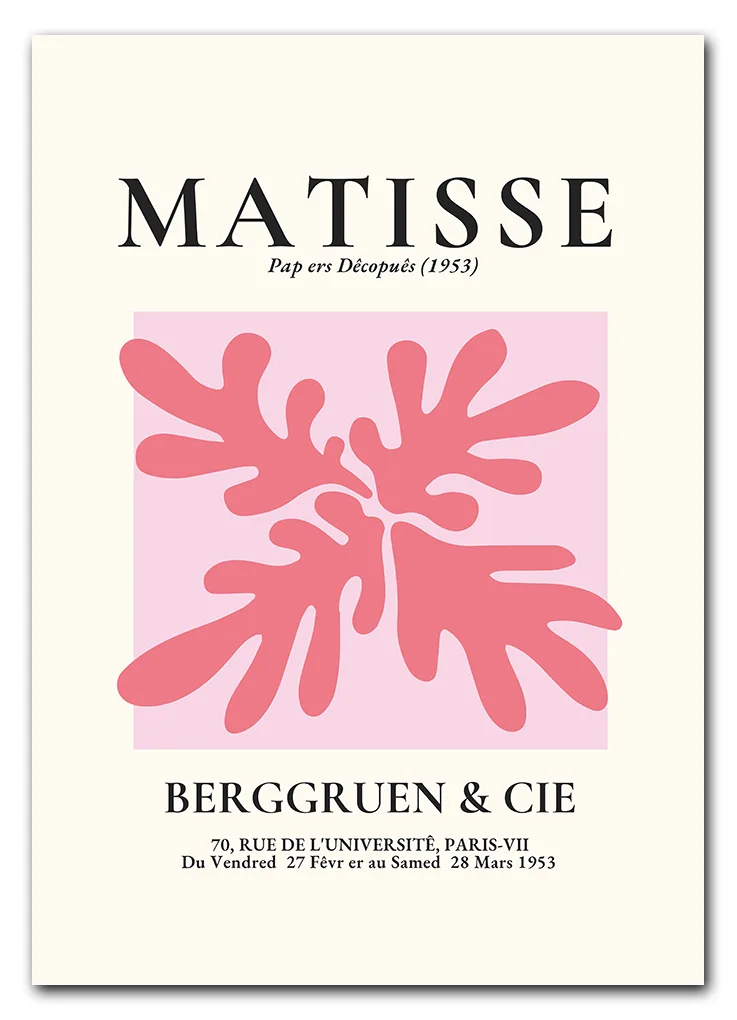 Matisse Coral Form No. 02 (Pink Series) Plakat