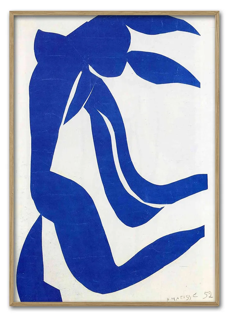 Matisse Blue Cut Out Plakat Klassisk Matisse Papirklip