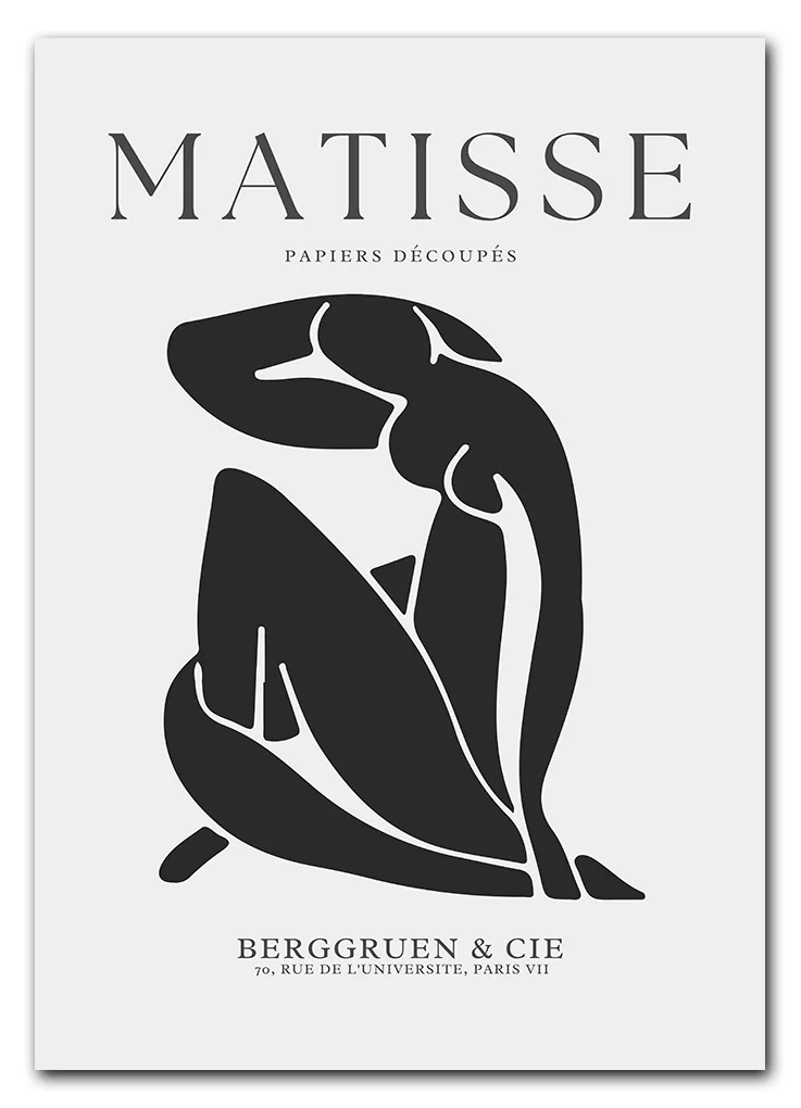 Matisse Cut Outs No. 05 (Black Grey) Plakat