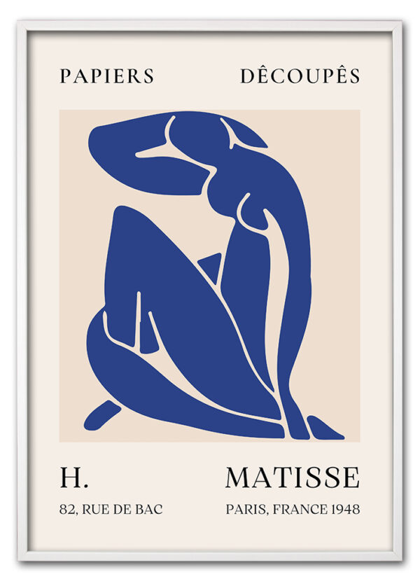 Matisse Cut Outs No. 08 (Blue Nude) Hvid