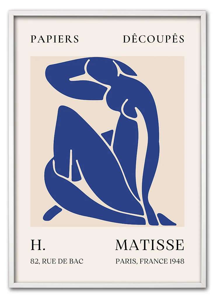 Matisse Cut Outs No. 08 (Blue Nude) Hvid Matisse Cut Outs No. 08 (Blue Nude) Hvid