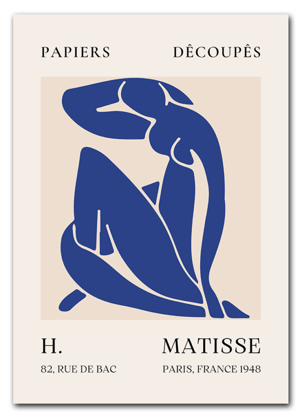 Matisse Cut Outs No. 08 (Blue Nude) Plakat