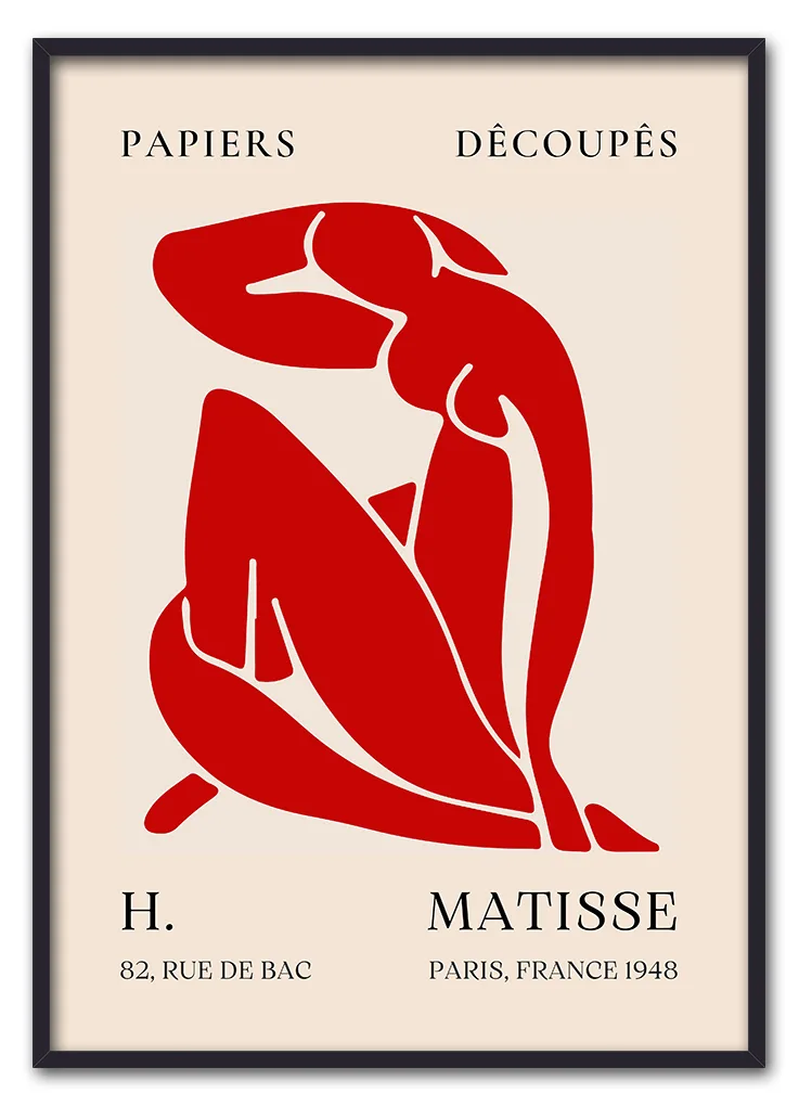 Matisse Cut Outs No. 09 (Red Nude) Sort Matisse Cut Outs No. 09 (Red Nude) Sort