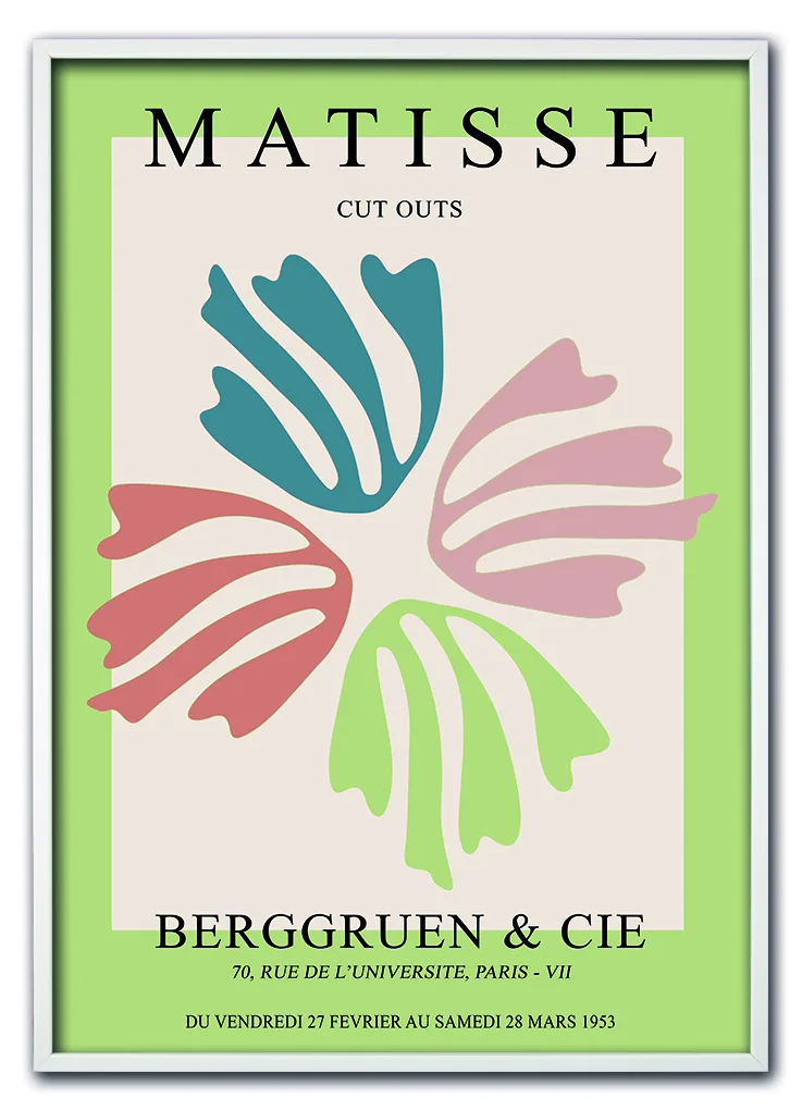 Matisse Cut Outs No. 10 (Floral Fan) Hvid Matisse Cut Outs No. 10 (Floral Fan) Hvid