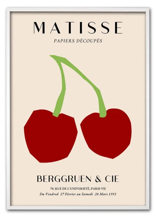 Matisse Fruit Cut Out No. 01 (Cherries) Hvid