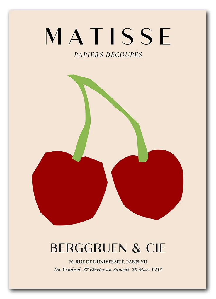 Matisse Fruit Cut Out No. 01 (Cherries) Plakat Matisse Fruit Cut Out No. 01 (Cherries) Plakat