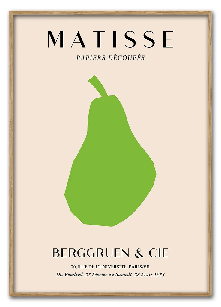 Matisse Fruit Cut Out No. 04 (Pear) Massiv Eg Matisse Fruit Cut Out No. 04 (Pear) Massiv Eg