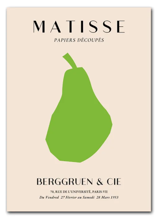 Matisse Fruit Cut Out No. 04 (Pear) Plakat