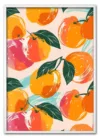 Peach pattern with different colors fruit plant food.