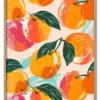 Peach pattern with different colors fruit plant food.