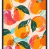 Peach pattern with different colors fruit plant food.