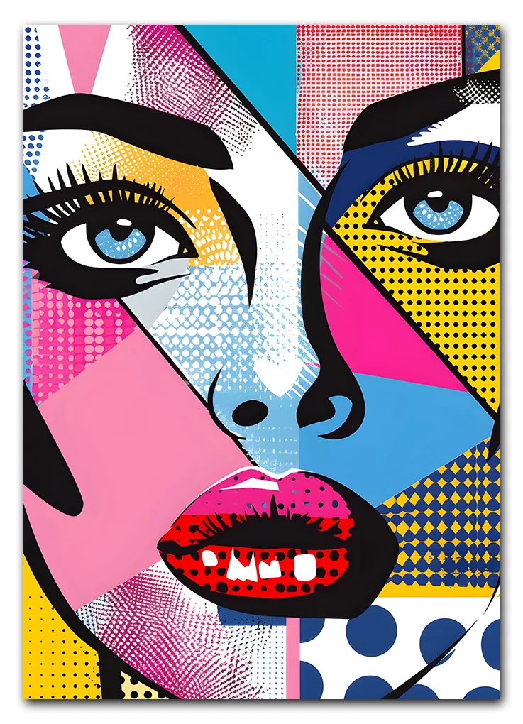 Pop Face Collage Plakat