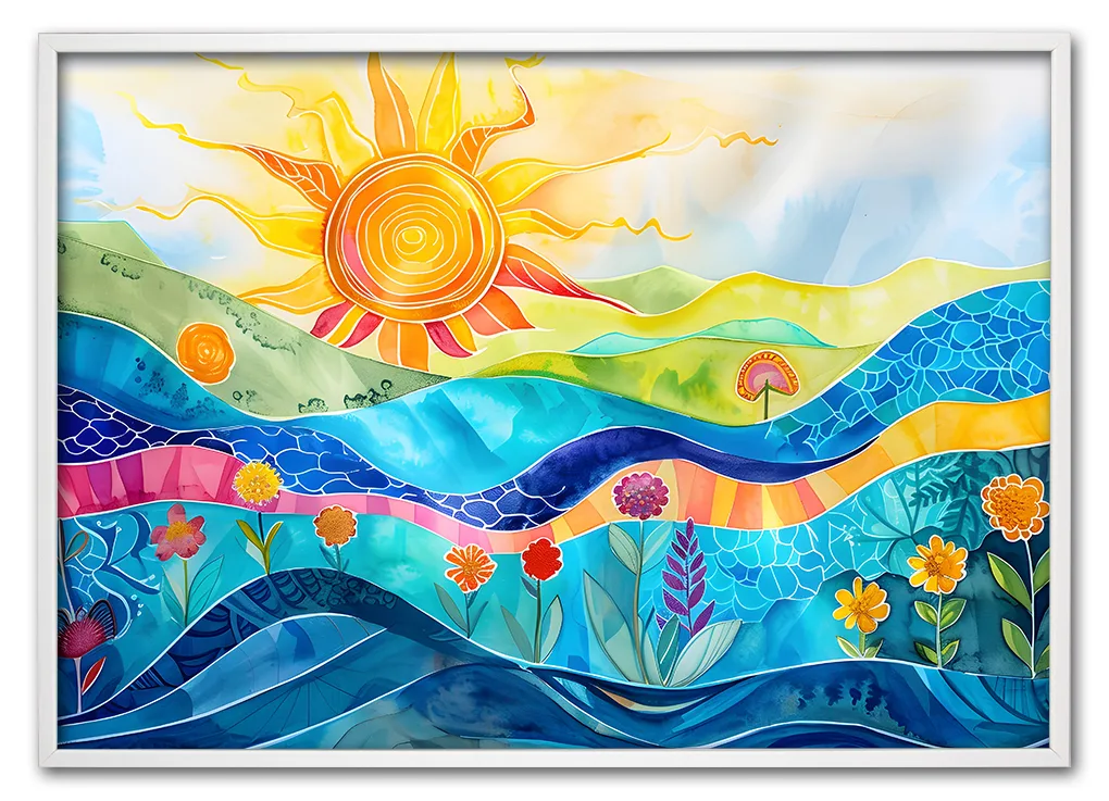 Rainbow Hills No. 02 Hvid Rainbow Hills No. 02 Hvid