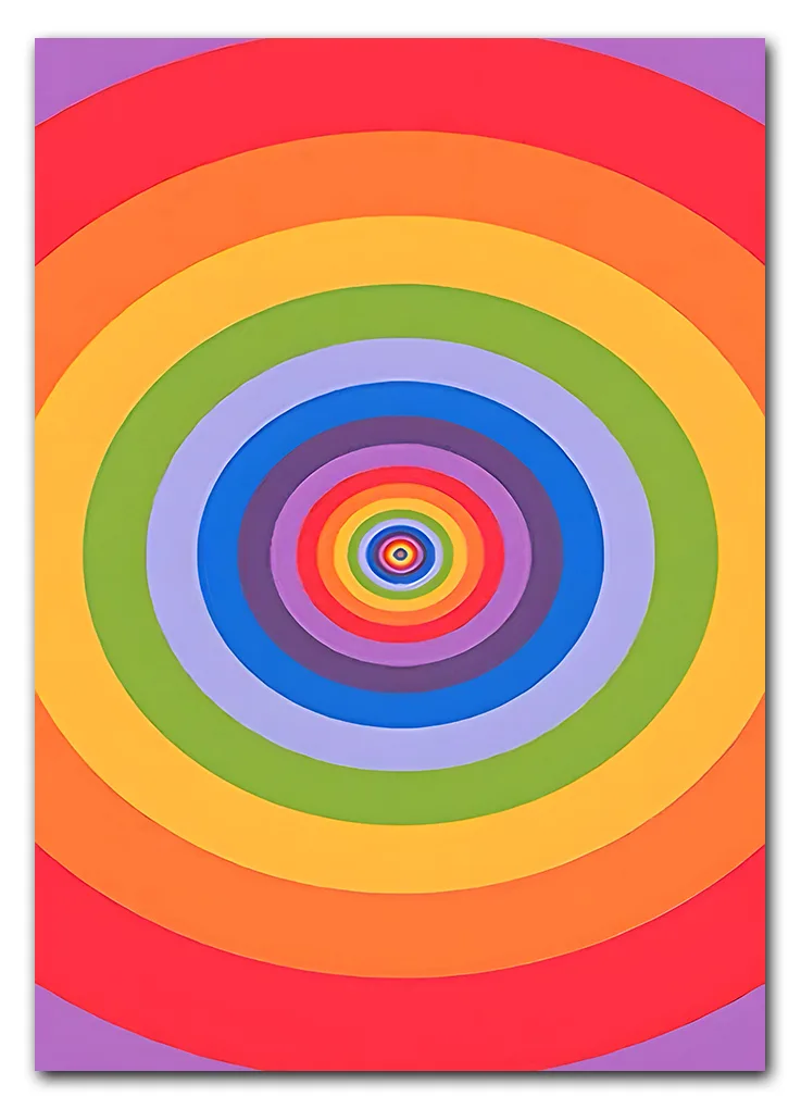 Retro Rainbow Spin Plakat