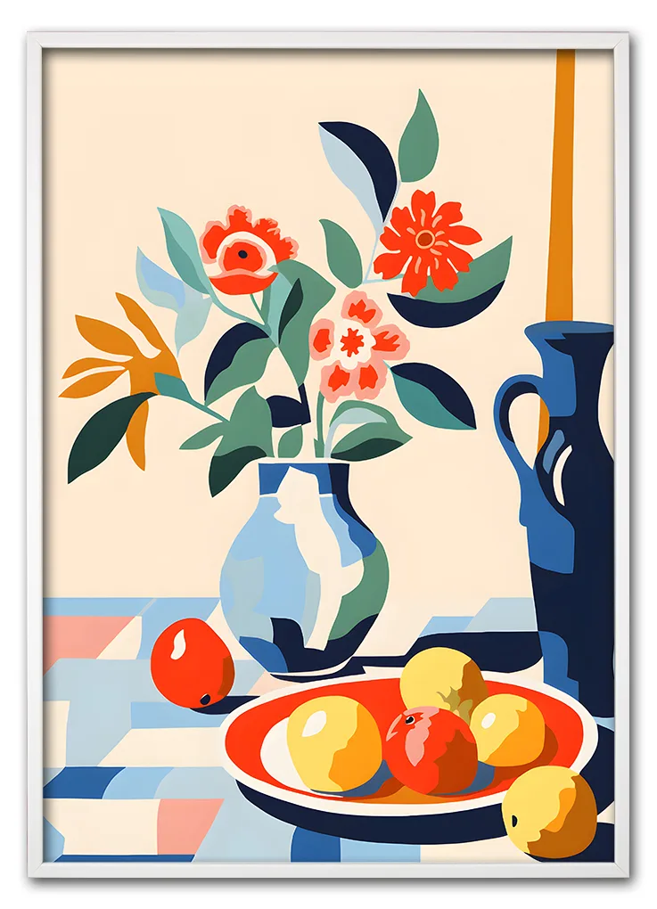 Still Life with Fruit Hvid