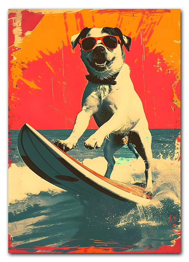Surf Dog Plakat Surf Dog Plakat
