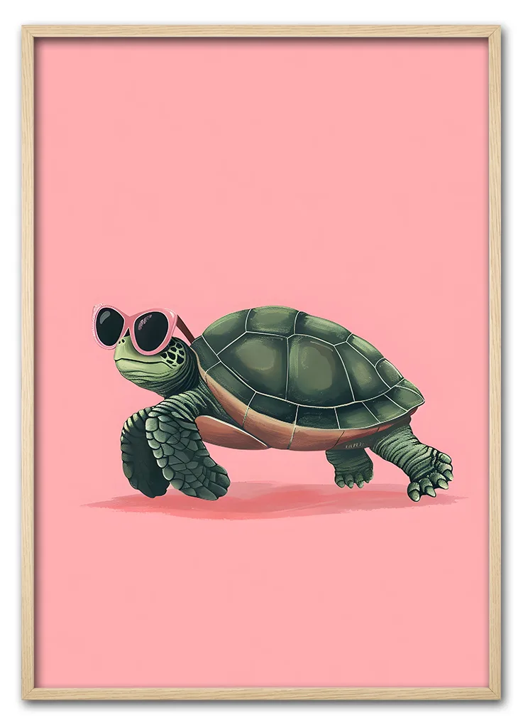 Turtle on Pink Eg