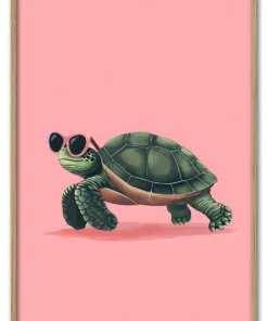 Turtle on Pink Massiv Eg