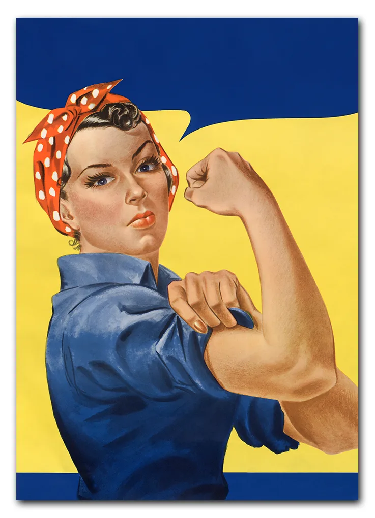 Girl power. Original public domain image from Wikimedia Commons.