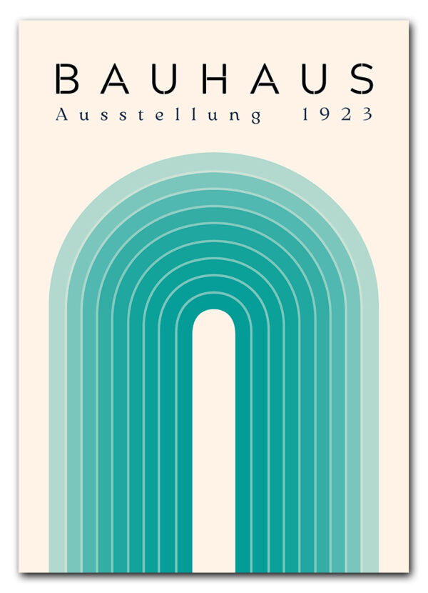 Bauhaus Arch No. 03 – Teal Plakat
