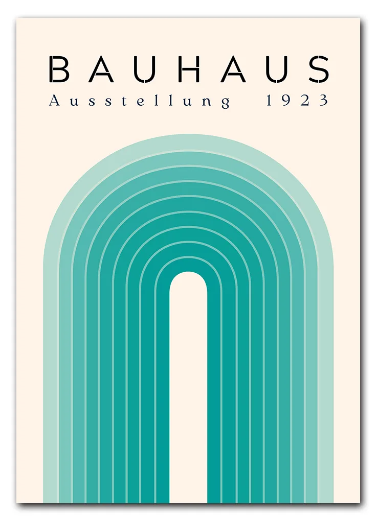Bauhaus Arch No. 03 – Teal Plakat