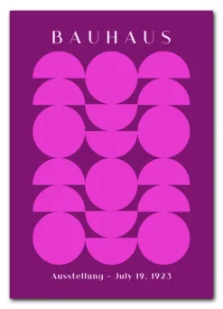 Bauhaus Circles Pink Plakat