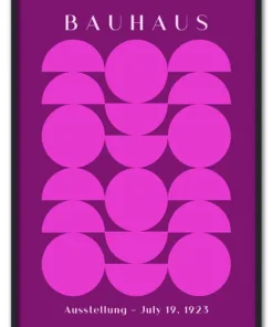 Bauhaus Circles Pink Sort