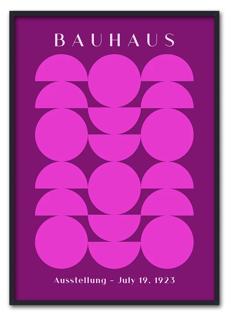 Bauhaus Circles Pink Sort