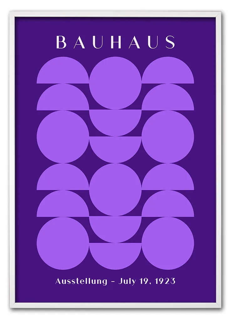 Bauhaus Circles Purple Hvid
