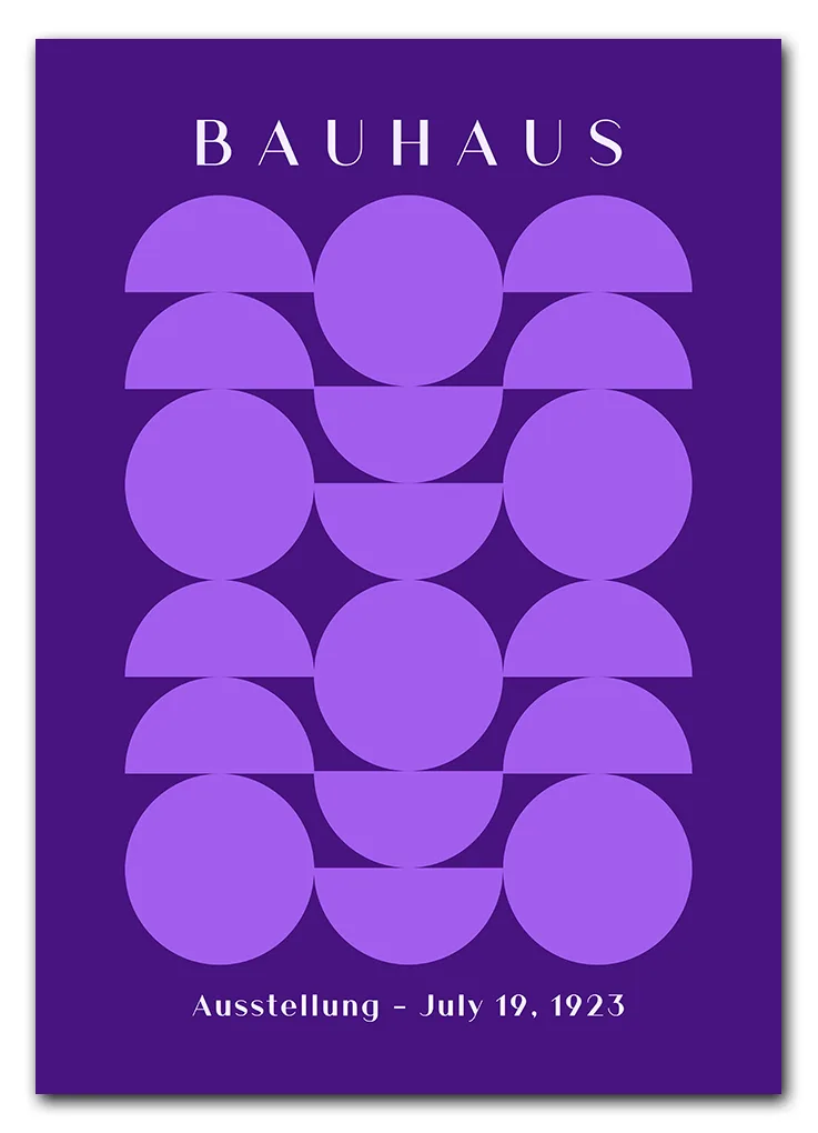 Bauhaus Circles Purple Plakat