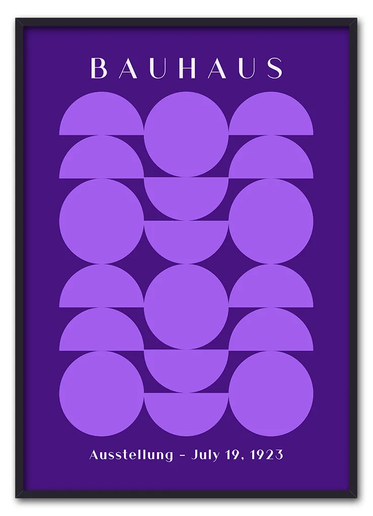 Bauhaus Circles Purple Sort