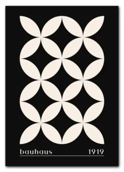Bauhaus Cross Pattern – Black Edition Plakat