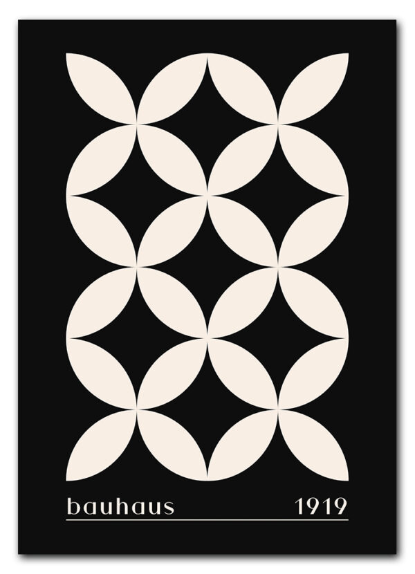 Bauhaus Cross Pattern – Black Edition Plakat