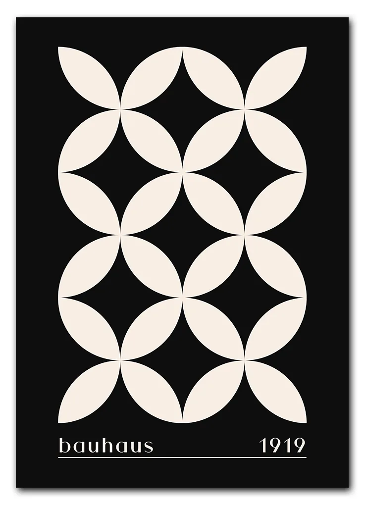 Bauhaus Cross Pattern – Black Edition Plakat Bauhaus Cross Pattern – Black Edition Plakat
