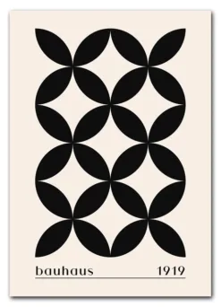 Bauhaus Cross Pattern – Classic Black Plakat