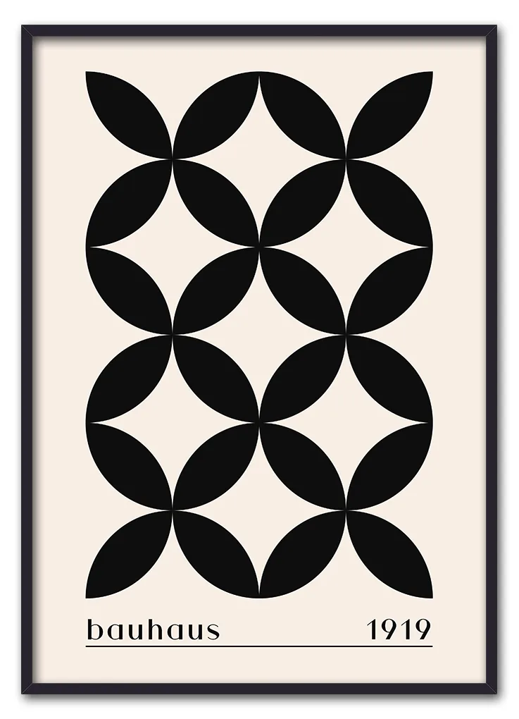 Bauhaus Cross Pattern – Classic Black Sort