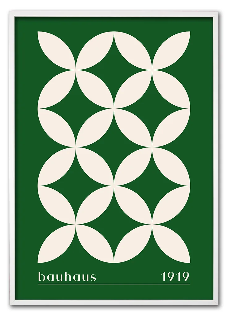 Bauhaus Cross Pattern – Green Edition Hvid Bauhaus Cross Pattern – Green Edition Hvid