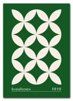 Bauhaus Cross Pattern – Green Edition Plakat