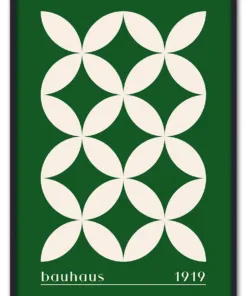 Bauhaus Cross Pattern – Green Edition Sort