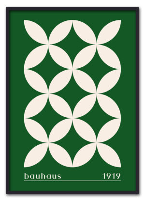 Bauhaus Cross Pattern – Green Edition Sort