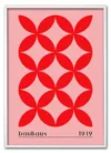 Bauhaus Cross Pattern – Red Edition Hvid