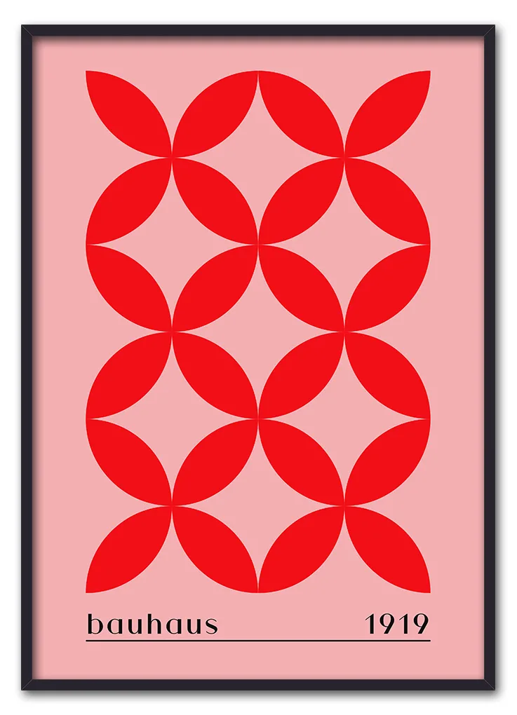 Bauhaus Cross Pattern – Red Edition Sort