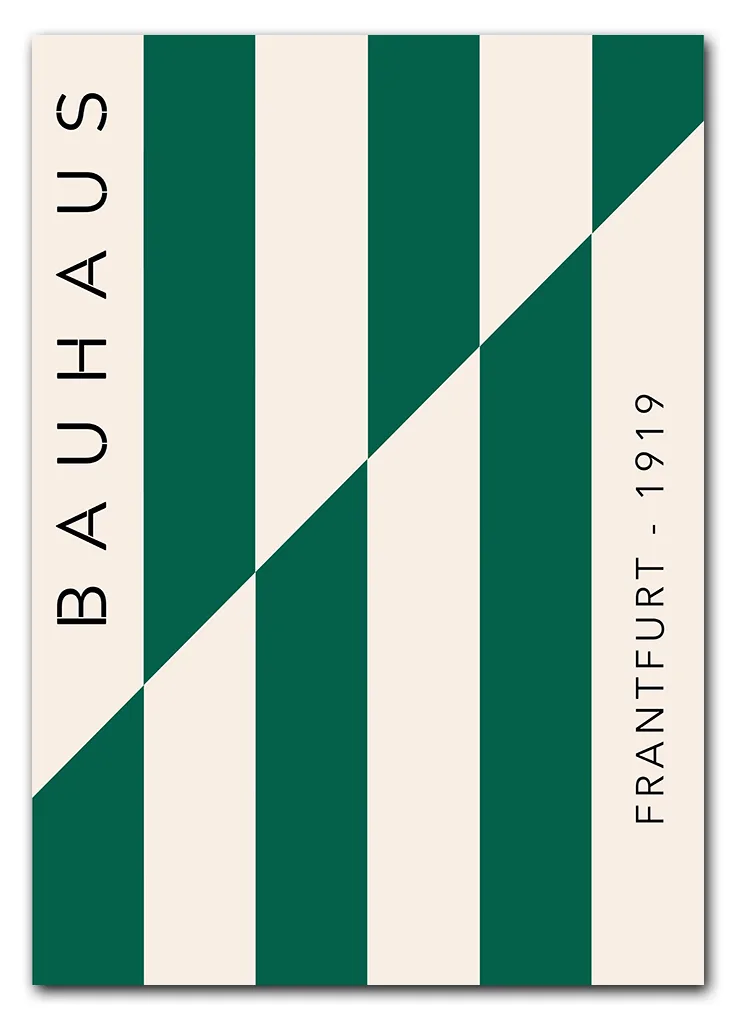 Bauhaus Frankfurt Lines – Green Edition Plakat Bauhaus Frankfurt Lines – Green Edition Plakat